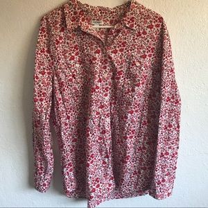 Floral Buttoned Down Long Sleeve Shirt.